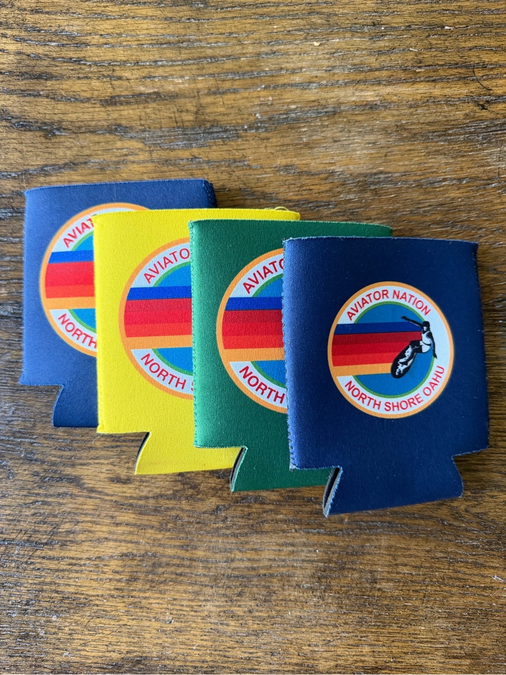 Aviator Nation Navy, Yellow & Green Neoprene Can Coolers - Pack of 4